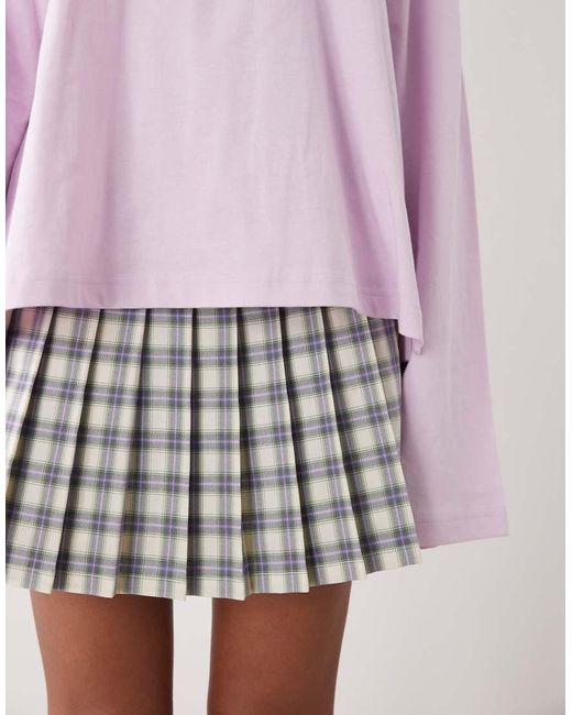 Monki Pink Oversized Long Sleeve T-shirt With Side Slits