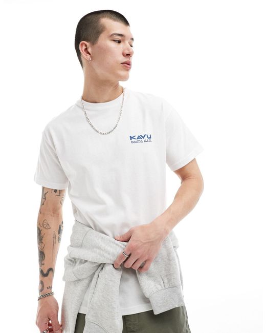 Camiseta hueso con estampado trasero "botanical" Kavu de hombre de color Gray