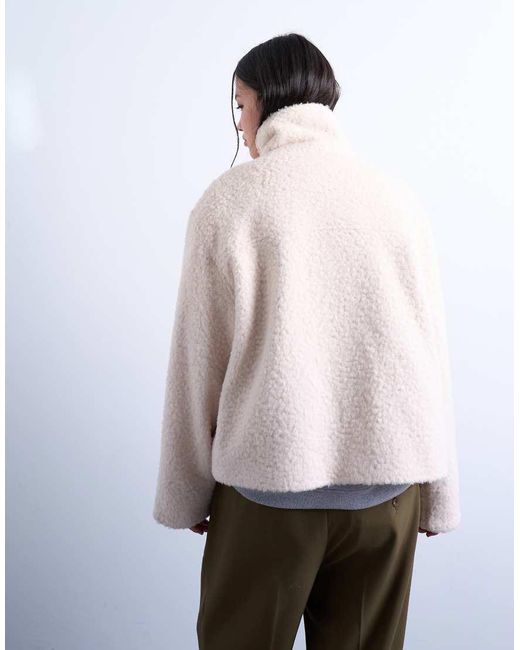 Giacca Bomber Color Crema di TOPSHOP in White