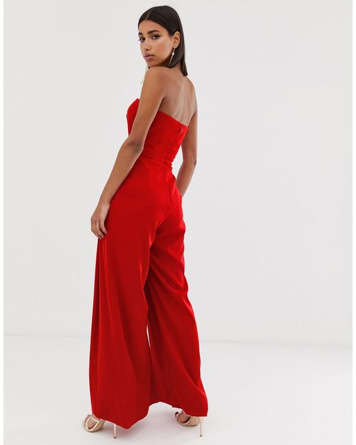 red sweetheart jumpsuit