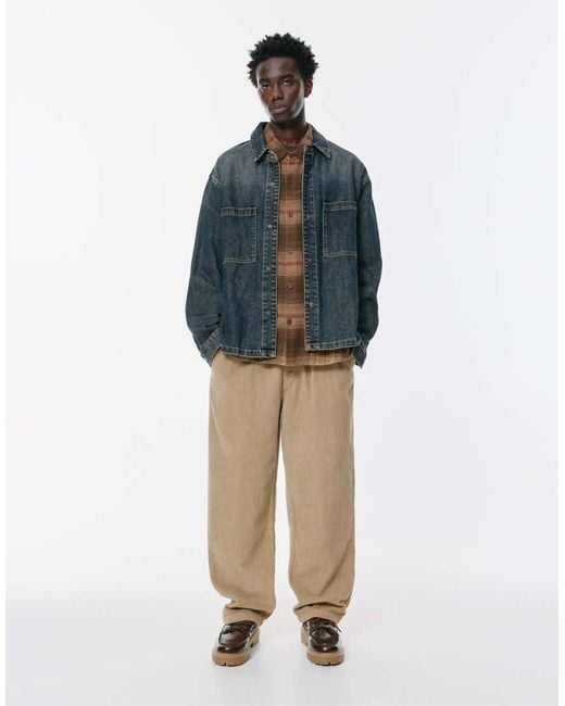 Pull&Bear Multicolor Corduroy baggy joggers for men