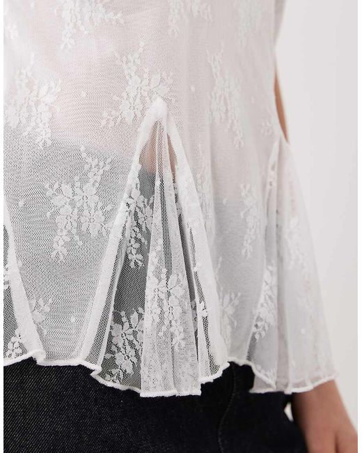 Cotton On White Elsie Babydoll Tank Top