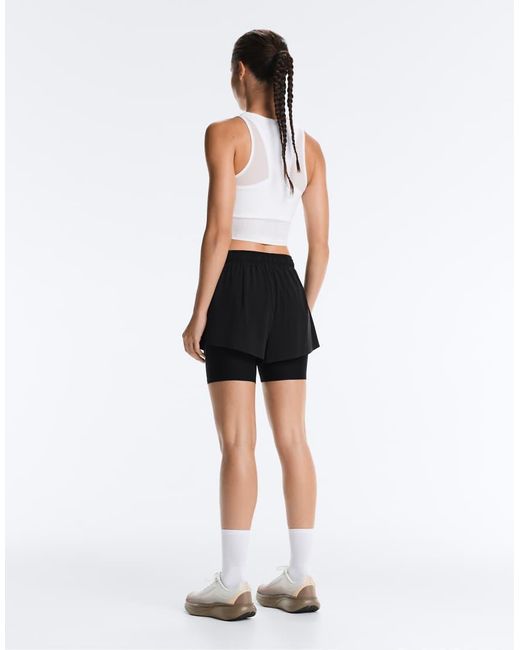 Oysho White Sheer Compressive Tank Top
