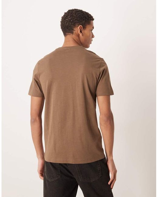 Mango Brown 100% Cotton T-shirt for men