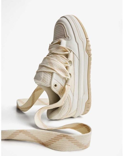 Bershka Natural Chunky Skater Trainers
