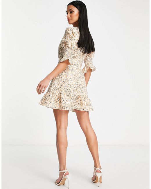 Forever New Petite Belted Mini Dress in White Lyst