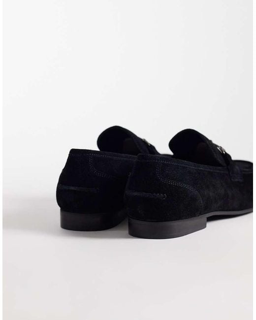 ASOS Blue Slim Loafer With Snaffle for men