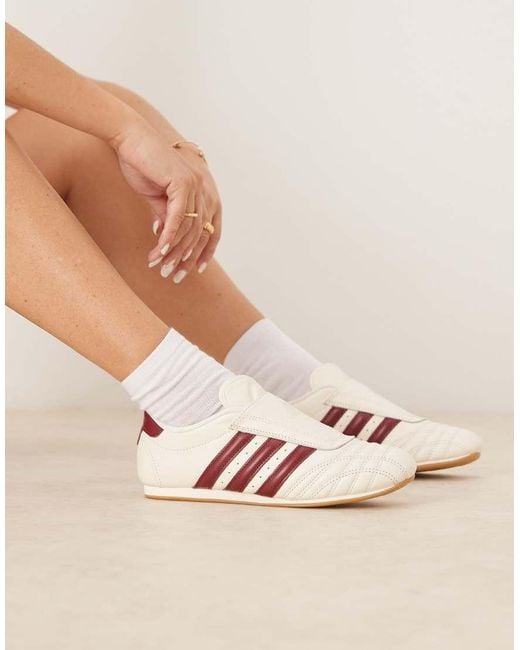 Zapatillas De Deporte Blanco Hueso Y Bermellón Taekwondo De Adidas Originals de color Natural