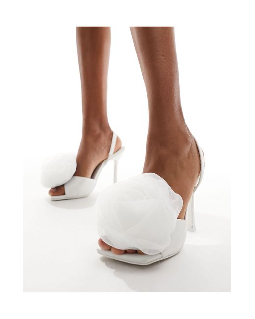 Public Desire White Bridal – aubrey – sandaletten für die braut