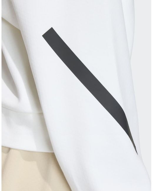 Adidas Originals White Adidas Z.N.E. Sweatshirt