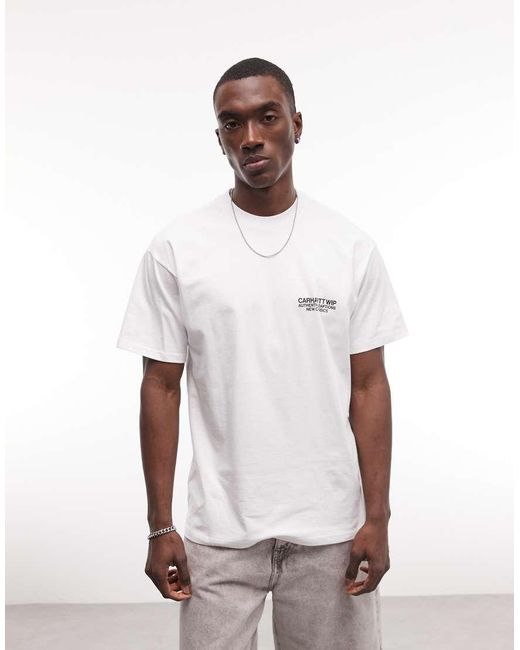 Carhartt Gray Sean Hamilton 03 Back Print T-Shirt for men