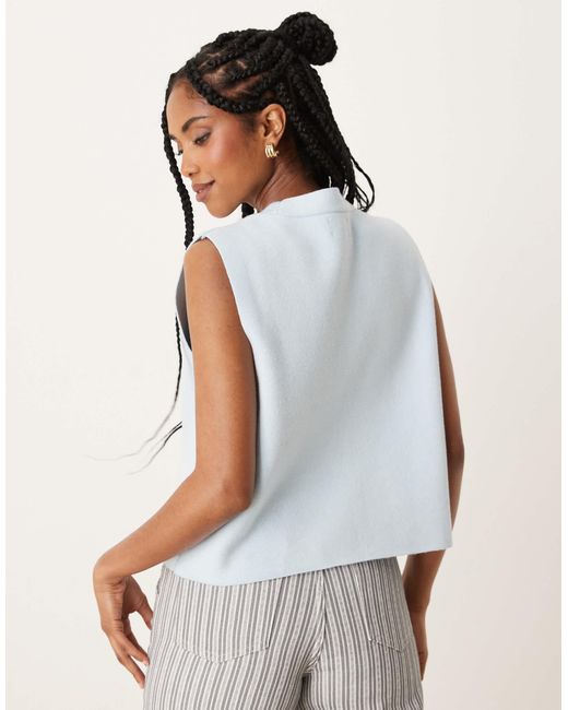 ASOS White – strukturierte, kastige weste