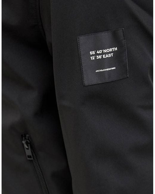 Jack & Jones Black Light Padded Jacket for men