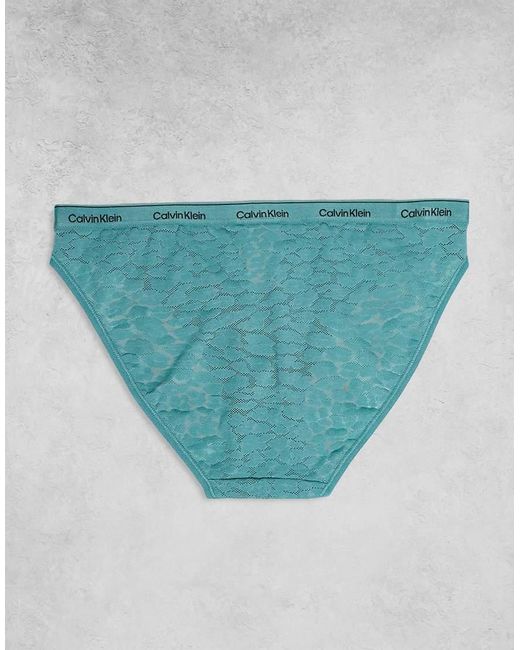Calvin Klein Blue Icon Lace 3 Pack Bikini Briefs