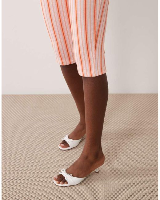 Miss Selfridge Pink Rib Capri Trouser Co-ord
