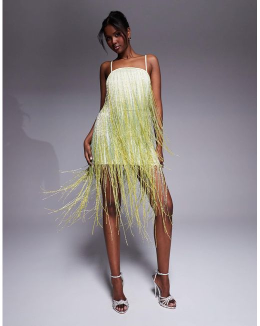 ASOS Yellow – mini-trägerkleid