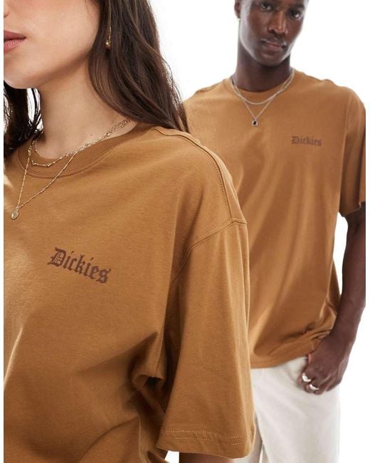 Dickies Brown Deep Rooted Graphic Back Print T-shirt