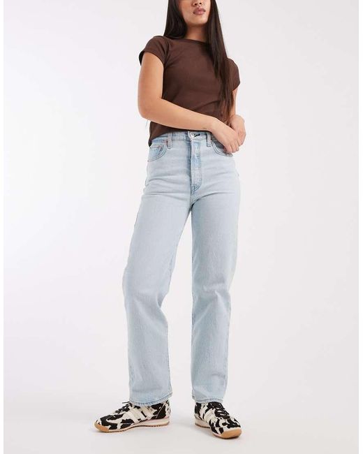 Levi's Blue Ribcage Straight Ankle Jeans