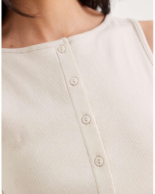 Brave Soul Blue Button Down Singlet