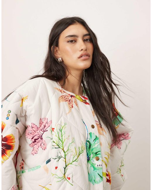 ARRANGE Multicolor Quilted Bomber Jacket