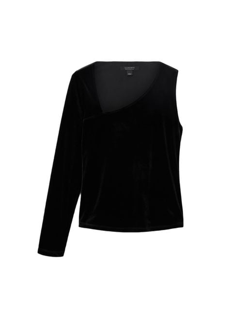AllSaints Black – ari – oberteil aus samt