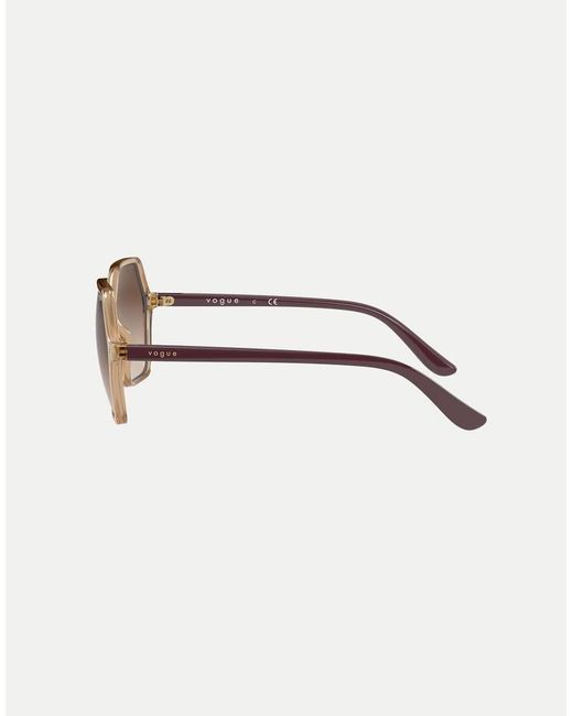 Vogue Brown Eyewear Vo5361S Rectangle Sunglasses With Lens