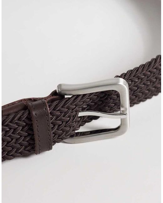 Jack & Jones Brown Woven Belt for men