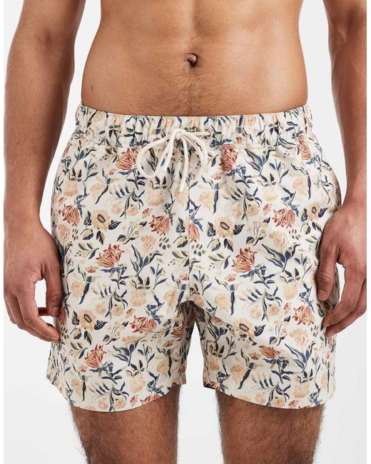 ASOS Blue Mid-length Swim Shorts for men