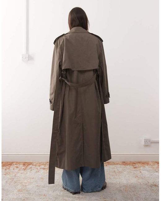 Weekday Natural Oversized Trench Coat