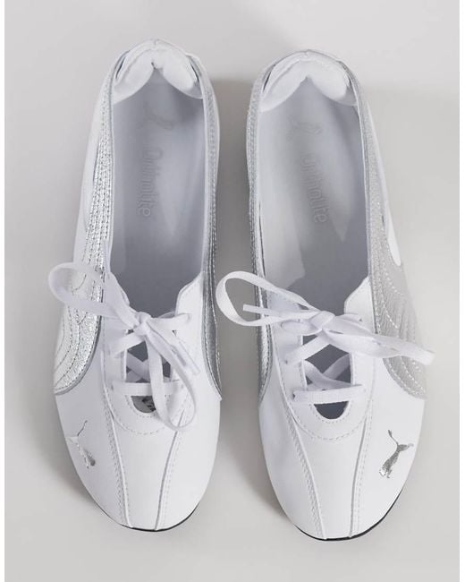 PUMA White Speedcat Ballet Nova Flats
