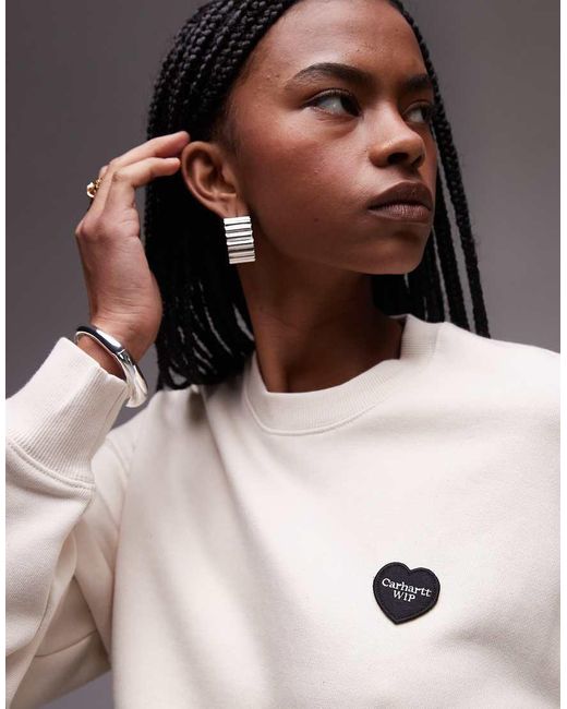 Carhartt Gray Ingo Sweatshirt With Heart Logo