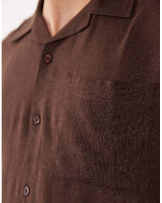 Camicia Comoda di Only & Sons in Brown da Uomo