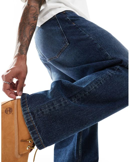 ASOS – locker geschnittene jeans in Blue für Herren