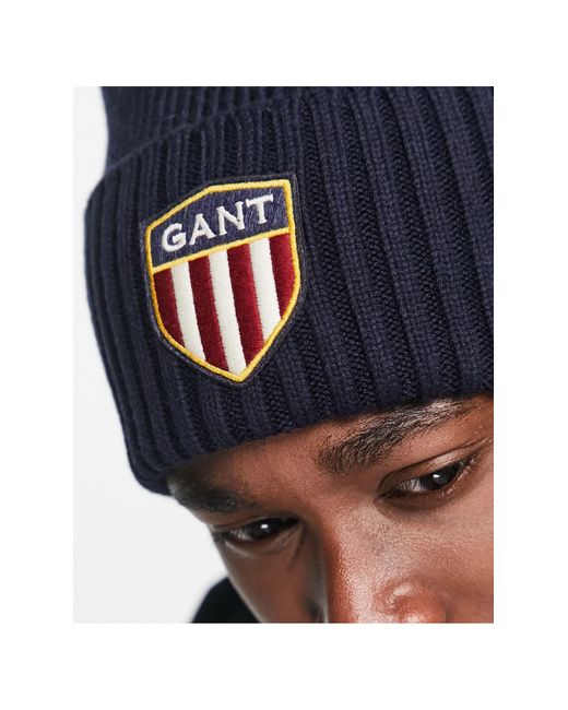 gant beanie navy