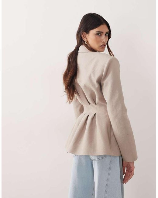 ARRANGE Natural Tailored Cinched Waist Blazer