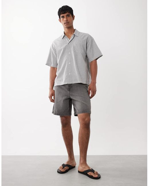 Jack & Jones Geruit Overhemd in het Gray voor heren
