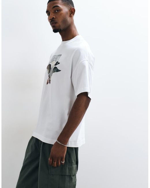 Carhartt White Pennon Front Graphic T-Shirt for men