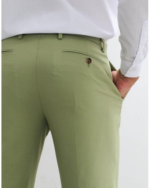 ASOS Green Slim Suit Trousers for men