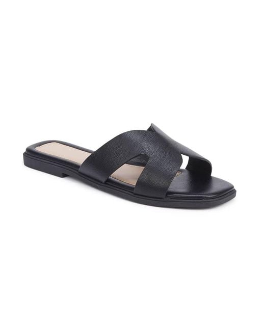 SEQWL Black Everyday Slip On Slide Sandals