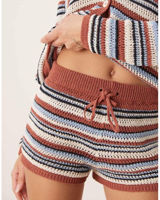 ASOS Natural Knitted Micro Short Co-ord