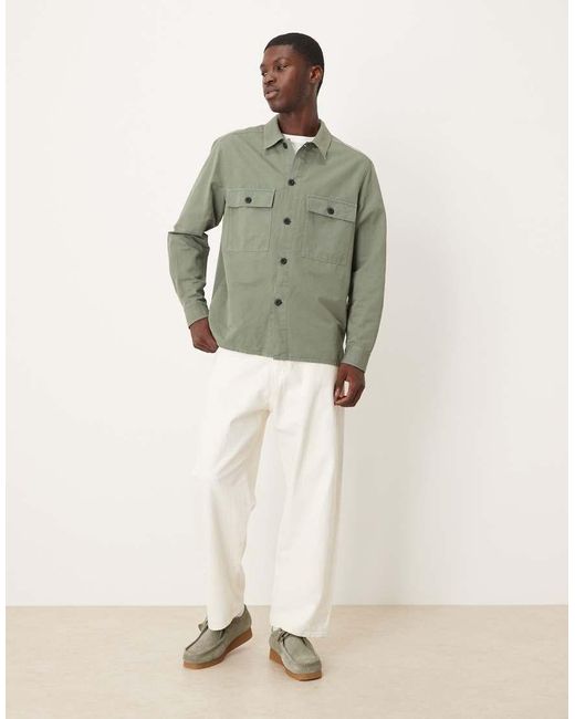 ARKET Green Hammered Tech Overshirt for men