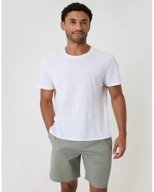 Threadbare Gray Cotton 3 Pocket Stretch Chino Shorts for men