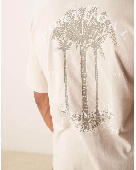 SELECTED – oversize-t-shirt in Natural für Herren