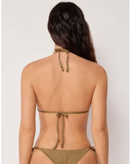 Calzedonia Natural Triangle Bikini Top Sophisticated Shine