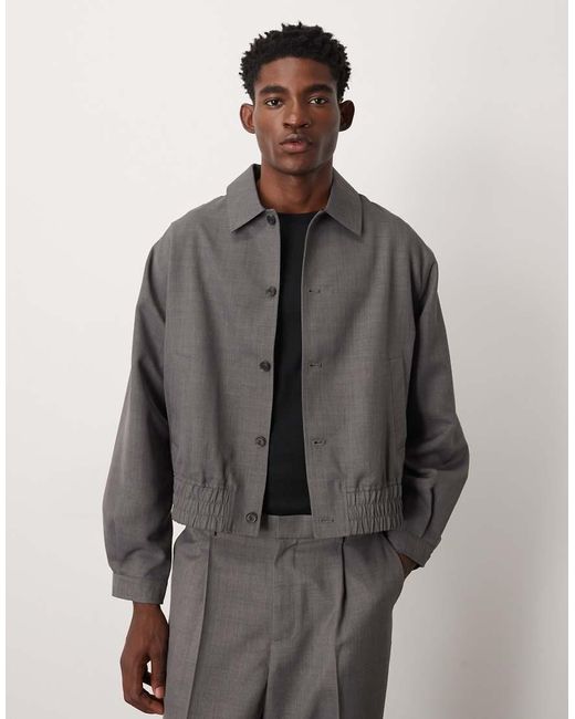 ASOS Gray Smart Blouson Jacket for men