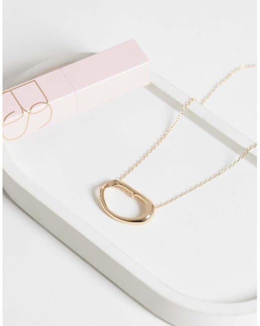 ASOS White Necklace With Clean Abstract Pendant