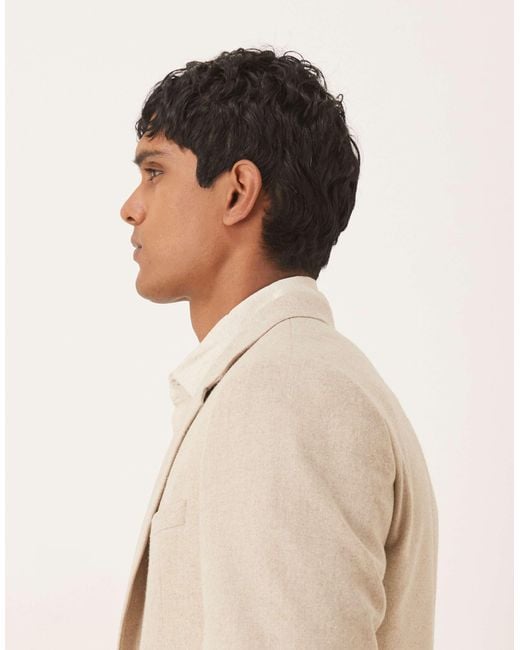 ASOS – schmal geschnittene anzugweste in Natural für Herren