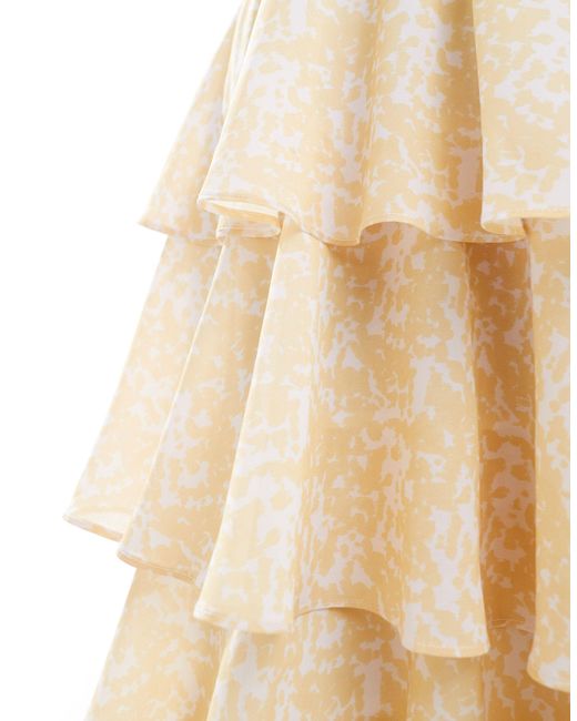 Pretty Lavish Natural Tiered Ruffle Midaxi Dress