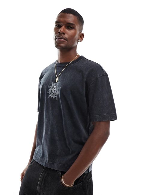 T-shirt court coupe carrée avec imprimé au dos Hollister pour homme en coloris Gray