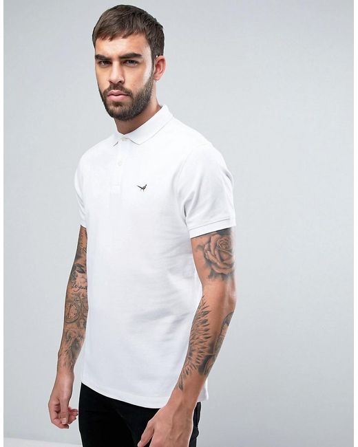 Barbour Warkworth Pique Polo Pheasant Logo Tailored Slim Fit In White for  Men | Lyst UK